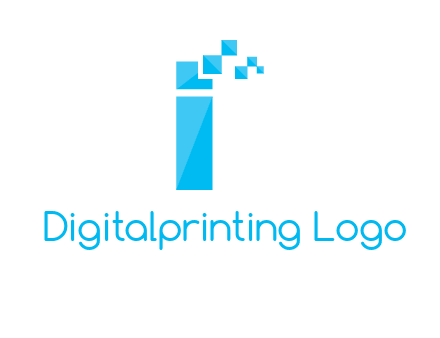 letter i incorporated with pixels logo