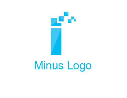 letter i incorporated with pixels logo