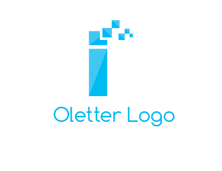 letter i incorporated with pixels logo