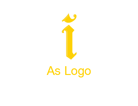 old font letter I