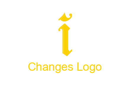 old font letter I