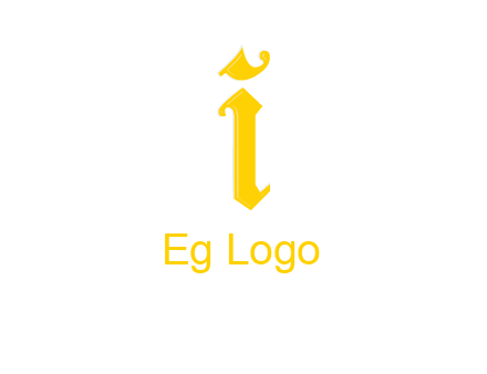old font letter I