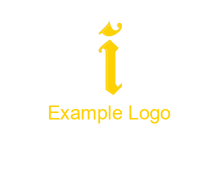 old font letter I