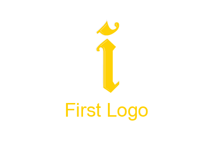 old font letter I
