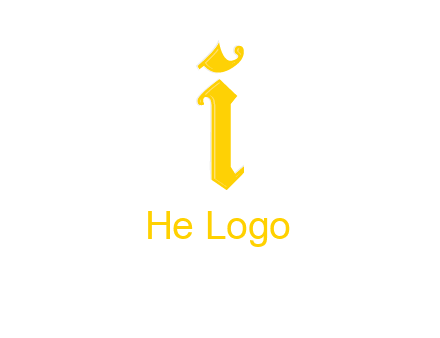 old font letter I