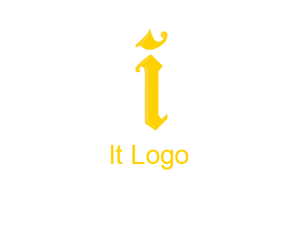 old font letter I