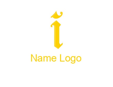 old font letter I