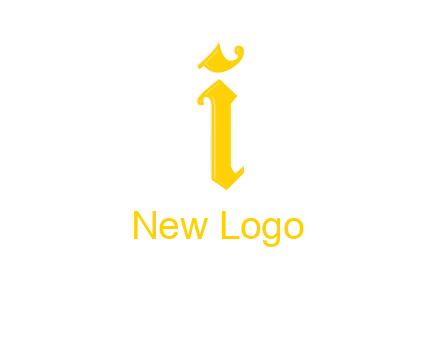 old font letter I