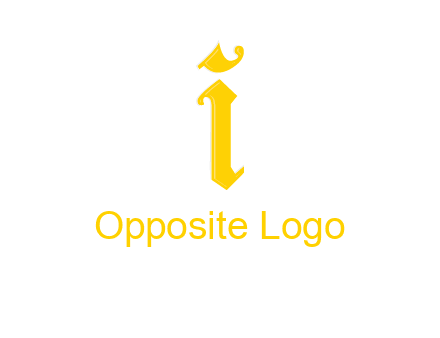 old font letter I
