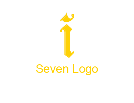 old font letter I
