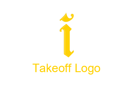 old font letter I