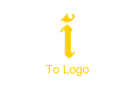 old font letter I