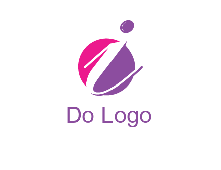 letter i inside the circle logo