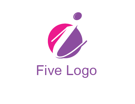 letter i inside the circle logo