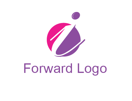 letter i inside the circle logo