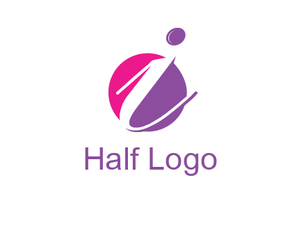 letter i inside the circle logo