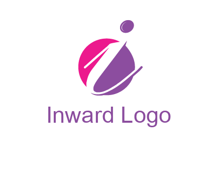 letter i inside the circle logo