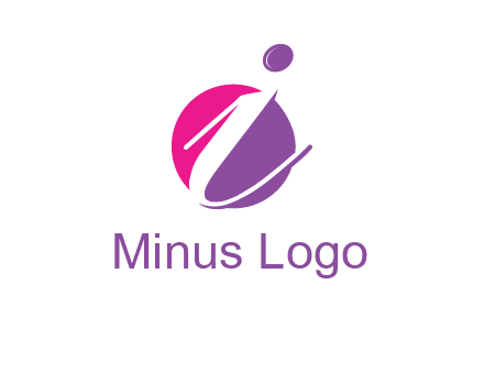 letter i inside the circle logo