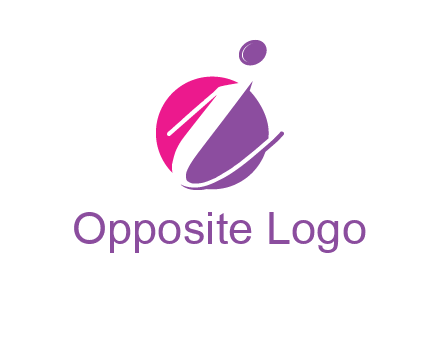 letter i inside the circle logo