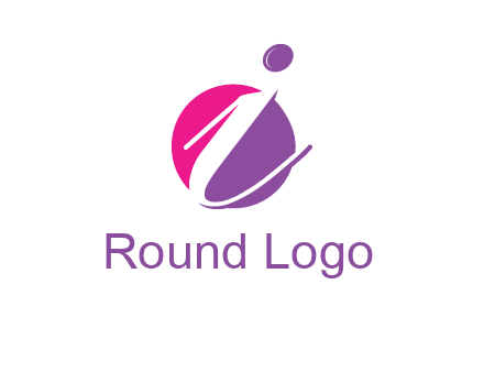 letter i inside the circle logo