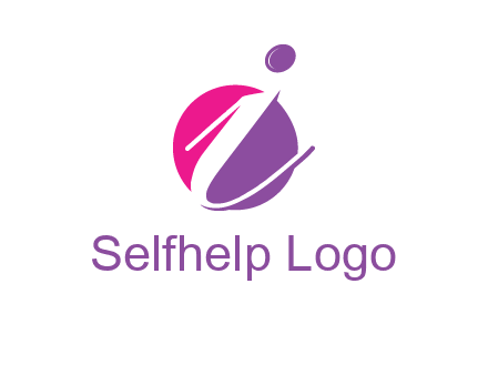 letter i inside the circle logo