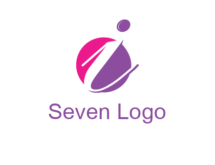 letter i inside the circle logo