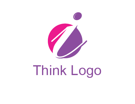 letter i inside the circle logo