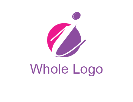 letter i inside the circle logo
