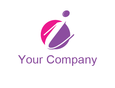 letter i inside the circle logo