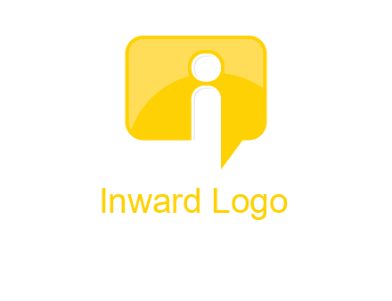 letter i inside the speech bubble logo