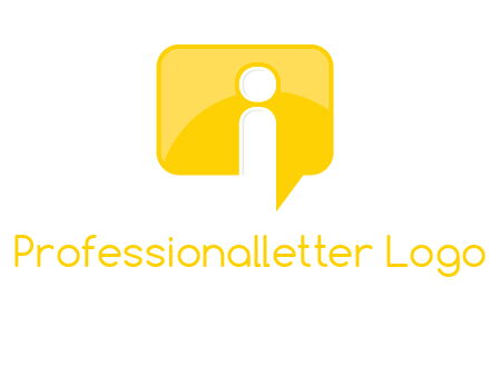 letter i inside the speech bubble logo