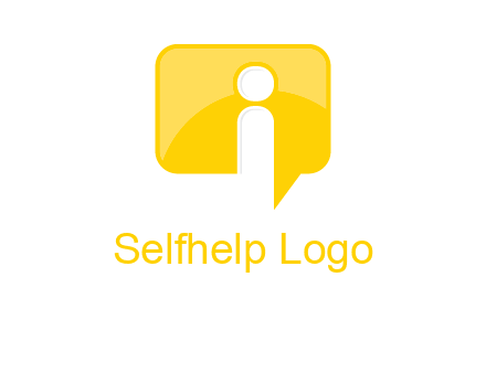 letter i inside the speech bubble logo