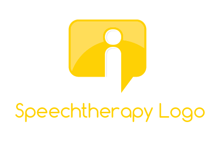 letter i inside the speech bubble logo