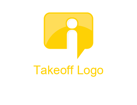 letter i inside the speech bubble logo