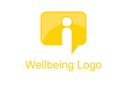 letter i inside the speech bubble logo