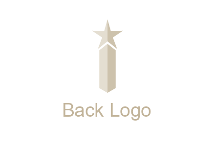 Magic stick forming letter i logo