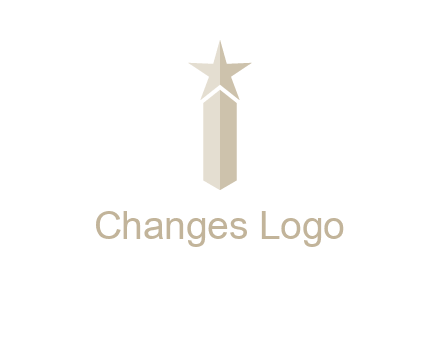 Magic stick forming letter i logo