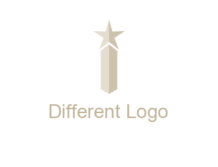Magic stick forming letter i logo