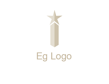Magic stick forming letter i logo
