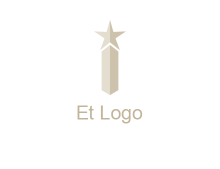 Magic stick forming letter i logo