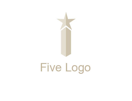 Magic stick forming letter i logo