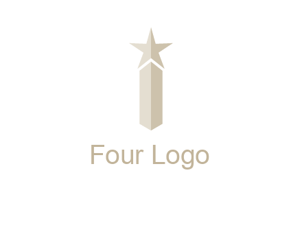 Magic stick forming letter i logo