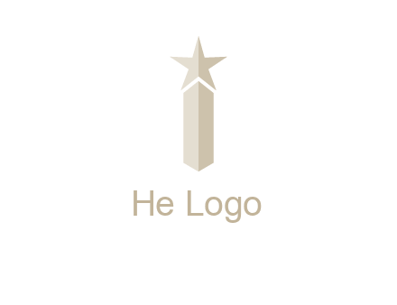 Magic stick forming letter i logo