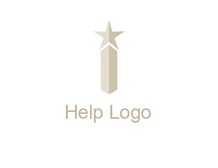 Magic stick forming letter i logo