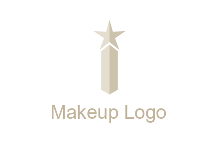 Magic stick forming letter i logo