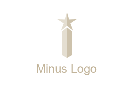 Magic stick forming letter i logo
