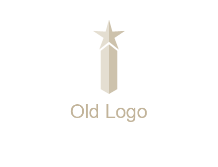 Magic stick forming letter i logo