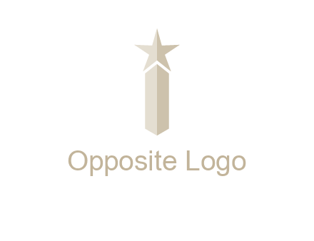 Magic stick forming letter i logo