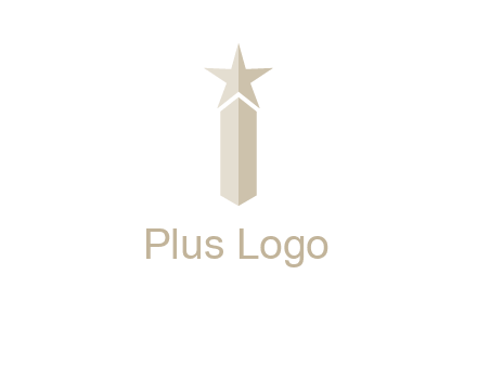 Magic stick forming letter i logo