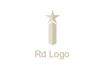 Magic stick forming letter i logo